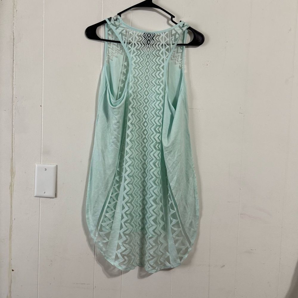 Mint Geometric Pattern Dress - Picture 2 of 4